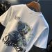 Pure Cotton Youth T-shirt With Internet Famous Print 2025 Short New Casual Summer Half Sleeved_viptrois.com
