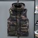 Outdoor Winter Men's Camouflage Down Cotton Vest Teen Student Thickened Vest Korean Version Versatile Couple Jacket_viptrois.com