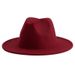 British style foreign trade jazz hat large brim retro soft felt hat female fashion autumn and winter warm gentleman hat hat_viptrois.com