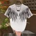 Men's Clothing New Summer Luxury Embroidered Rhinestone Versatile Wide Sleeve Men's Fashion Angel Wing Short Sleeve T Shirt_viptrois.com