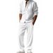Men's Clothing Men's Casual Linen Suit Long Sleeved Shirt And Trousers Set Style Four Seasons Loose Fit Clothing For Men_viptrois.com