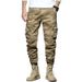 Men's clothing outdoor straight leg leg camo pants fit fit six bags stretch cargo pants_viptrois.com