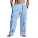 Men's Clothing Four Seasons Thin Breathable Workwear Multi Pocket Loose Casual Trendy Wide Leg Pants_viptrois.com