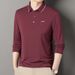 Nordmann Cross-Border Foreign Trade Middle-Aged Long-Sleeved T-Shirt Polo Men's Spring And Autumn Business Casual Top Solid Color_viptrois.com