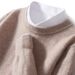 Pure Autumn Winter Cashmere Base New Loose Round Neck Casual Warm Sweater Wool Shirt Top Men's Fashion_viptrois.com