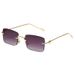 Women's Frameless Small Sunglasses - Fashion Trimmed, UV400 Protection, Trendy Style_viptrois.com