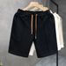 Summer Men's Loose Fit Shorts Trendy Brand Thin Design Sporty Casual Solid Color Five Point Pants_viptrois.com