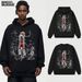 Pure 3 Seconds Kill Flyer Cross-Border American Retro Hoodie Heavyweight Solid Color Men's Crew Neck Sweatshirt Autumn Winter_viptrois.com