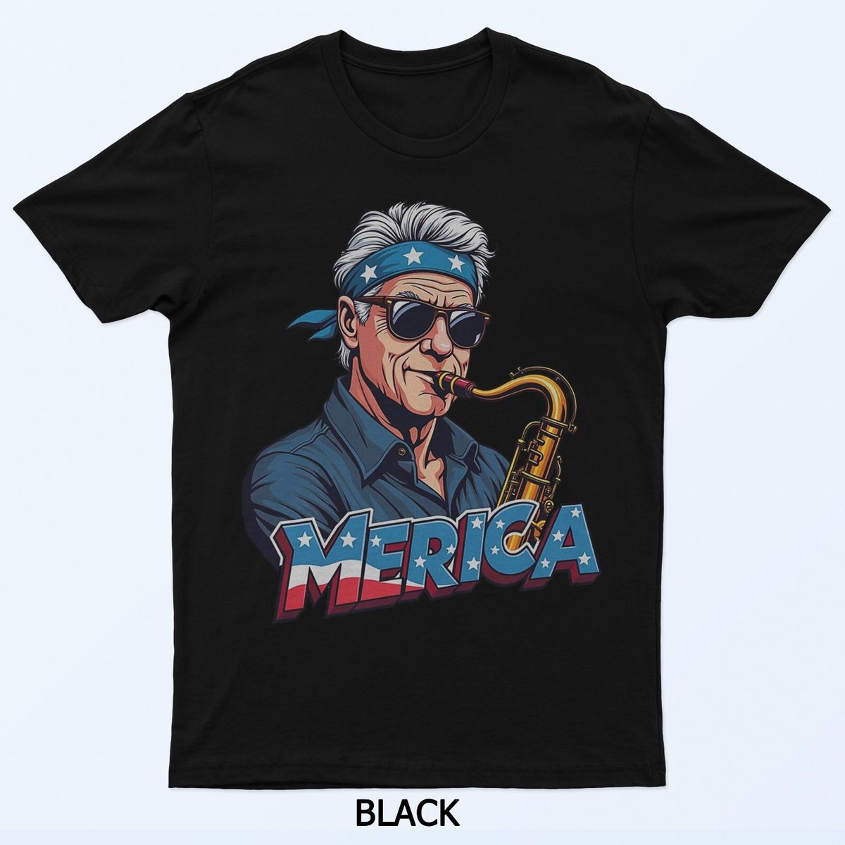 Bill Clinton Playing The Saxophone, 4th Of July Merica T-Shirt Mens Womens Tees Top_viptrois.com