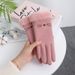 De Velvet Warm Gloves Winter Ladies Plus Velvet Warm Windproof Winter Outdoor Cycling Driving Can Touch Screen Women's Gloves_viptrois.com