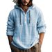 Men's Casual Hooded Shirt – Loose Fit Long Sleeve Cotton-Linen Blend For Everyday Comfort_viptrois.com
