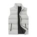 Men's Quilted Vest – Thickened Polyester Puffer Sleeveless Jacket, Oversized Fit With Side Pockets (M-5XL) Streetwear Layering Piece_viptrois.com