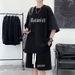 Men's Clothing Waffle Short Sleeved Suit Sportswear A Set With Handsome Casual Shorts Two Piece Suit_viptrois.com