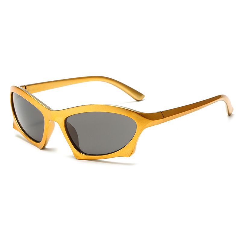 Square Frame Sunglasses - Lightweight & UV400 Protection For Outdoor Sports Fashionable & Portable (Black/Gold Unisex)_viptrois.com