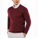 Pure 2025 Foreign Trade Men's Round Neck Sweater Solid Color Casual Autumn Winter Pullover Business Knitwear Base Shirt In_viptrois.com