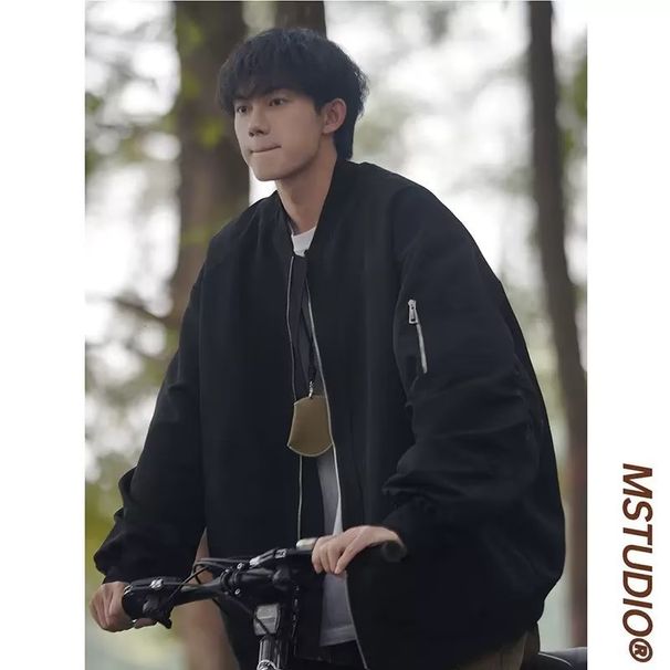 American Ins Baseball Jacket Men's And Women's Trendy Brand Loose Ruffian Handsome Design Sense Niche Harajuku Style Bomber Jacket_viptrois.com