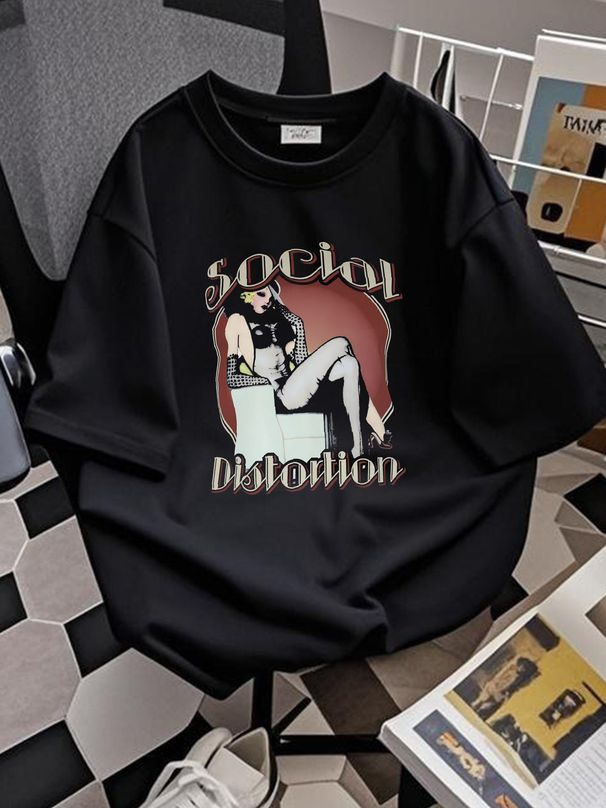 Social Distortion T-Shirt Tee Men All Size Stretched Comfortable Designer Clothes Top For Everyday Wear Fashion Breathable Homme Slightly_viptrois.com