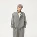 Men's Clothing Side Bars Contrast Color Design Stand Collar Zipper Jacket Casual Pants_viptrois.com