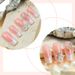 Medium And Long Flat Head White Fluorescent French Wear On Nails Butterfly Nail Art Pearl Nail Stickers_viptrois.com