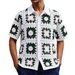 Men's Clothing Retro Crochet Sweater Casual Versatile Hollow Short Sleeved Knitted Shirt_viptrois.com