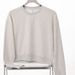 Women's Heavyweight 330G Terry Cloth Sweatshirt, Korean Style Round Neck Long Sleeve, Soft & Comfortable Loose Fit For Autumn Winter_viptrois.com
