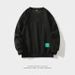 Spring And Autumn New Men's Casual Versatile Youth Handsome Long Sleeve T-Shirt Round Neck Jacquard Hoodie Fce_viptrois.com