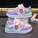 Summer Girls Hollow Breathable White Shoes Children's Single Mesh Sports Shoes Mesh Girls Flat Shoes Wholesale_viptrois.com