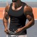 2023 Summer Fitness Sports Training Solid Color Racerback Tank Top Men's Style_viptrois.com