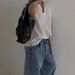 Men's Clothing New Henry Collar Button Niche Solid Color Short Sleeved T Shirt Men's Loose Versatile Personality Temperament Top_viptrois.com