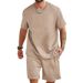 Men's Suits 2025 Summer New Men's Short Sleeved Shorts Fashionable Two Piece Suits Casual Outing Breathable Trend_viptrois.com