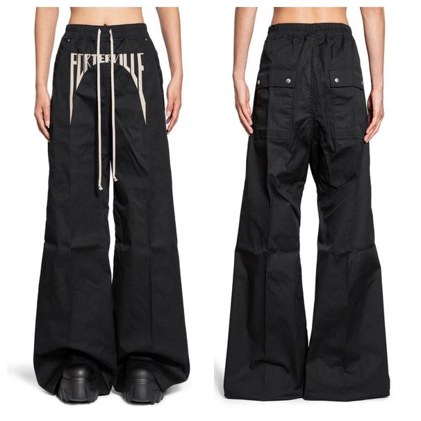 Men's Trendy Wide Leg Casual Trousers Drawstring Loose Fit Floor Length Cargo Pants Autumn Winter Fashion Sports_viptrois.com