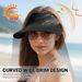 Sukeen Wide Brim Sun Visor Hat For Women,UPF50+ Seamless Sun Hats Lightweight Sports Cap Foldable Ponytail Hat For Outdoor_viptrois.com