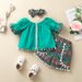 Babies' clothes Summer Girl Bohemian Trendy Retro Suit Baby Girl Trumpet Sleeve Lace Top Cropped Pants Tassel Three-piece Set_viptrois.com