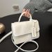 Trendy Geometric Shoulder Bag For Women - Minimalist PU Crossbody Purse With Magnetic Closure, Compact Everyday Handbag For Work & Outings_viptrois.com