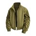 Men's & Women's Casual Bomber Jacket With Stand-up Collar, Loose Fit Streetwear Zip-up Jacket, Lightweight Unisex Coat For Spring & Autumn_viptrois.com