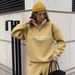 Oversized Letter Print Sweatshirt & Jogger Set - Unisex Streetwear Lounge Two-Piece, Drop Shoulder Long Sleeve Hoodie With Matching Drawstring Pants_viptrois.com