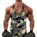 2024 Men's U-neck Sleeveless Outdoor Sports And Fitness Top Camouflage Vest Men's Clothing_viptrois.com