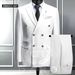 Men's Clothing Large Size Double Breasted Suit Men's Wedding Dress Groomsmen Suit Two Piece Suit_viptrois.com