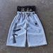 Men's Mid-Length Hip Hop Streetwear Gray Printed Five-Point Casual Shorts Loose Retro Trendy Summer Fashion_viptrois.com