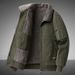 Men's Winter Padded Jacket - Thickened Cotton Coat With Fleece Lining, Windproof Casual Outerwear (Black, Army Green, Khaki)_viptrois.com