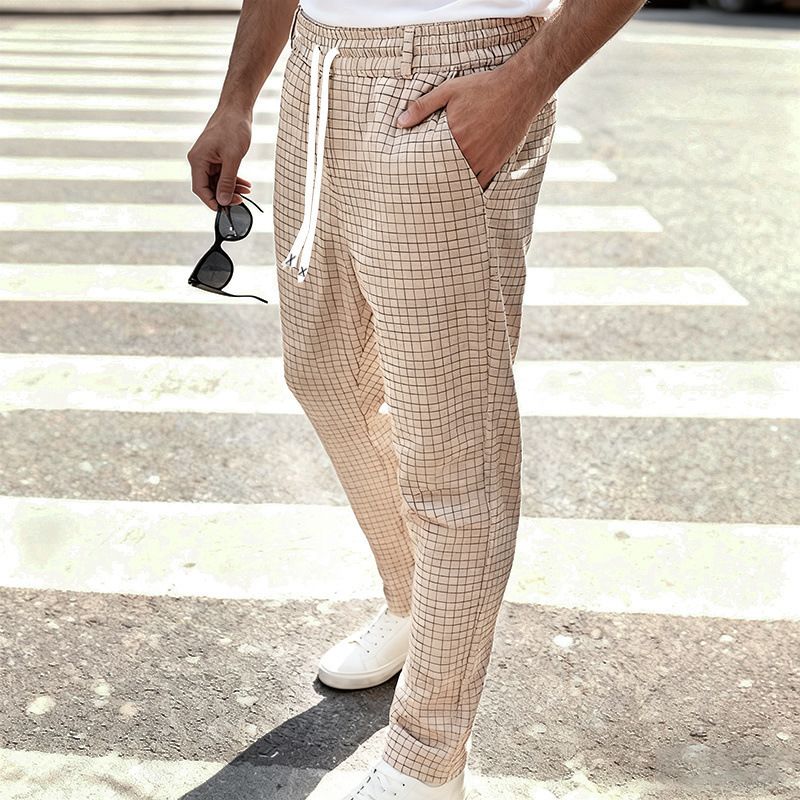 "Italian-Style Men's Relaxed Fit Dress Pants – Polyester Business Casual Trousers, Straight Cut (S-XXXL, 5 Neutral Tones, Year-Round Wear)"_viptrois.com
