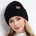 Women's Hats Winter New Patch Knitted Wool Hat For Women Simple Fashion Pullover Cold Hat Thick Warm Ear Protection Hat_viptrois.com
