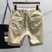 Men's Clothing Ice Silk Summer Thin Shorts Men's Loose Casual Khaki Outer Wear Elastic Waist Stretch Denim Shorts_viptrois.com