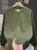 Winter Autumn Men's Sweater Trendy Brand Slim-fit Letter-printed Crew Neck Fleece Long-sleeved Sweater_viptrois.com