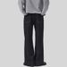 Men's Clothing & Archer0603 & Fleece Lined Thick Retro Raw Denim Black Jeans Wide Straight Leg Pants Loose, Versatile, Colorfast_viptrois.com