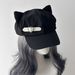 Cat Ear Duckbill Cap Star Heart Y2K Leather Buckle Subculture Face Slimming Cute Anime Beret_viptrois.com