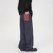 Checkered Patchwork Rolled Edge Jeans For Men And Women With Trendy Brand Design, Casual Straight Pan, Stacked Leg_viptrois.com