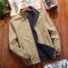 Men's Reversible Stand Collar Jacket Lightweight Casual Zipper Outerwear Daily Wear Comfortable_viptrois.com