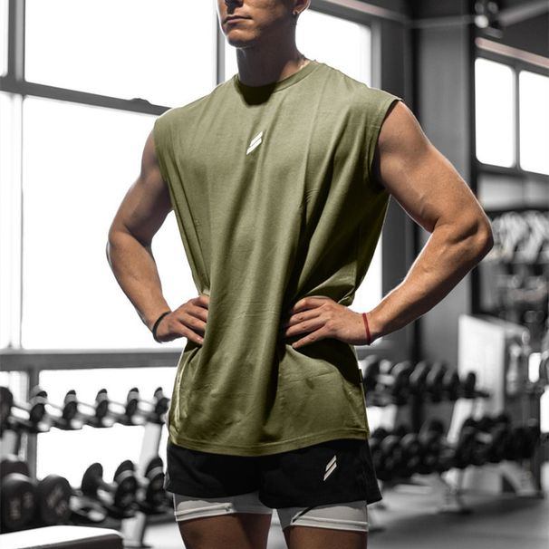Summer Fitness Sports Mesh Undershirt Casual Running Training Loose Europe And The United States Large Size Breathable Quick Dry Round Neck Sweatshirt_viptrois.com