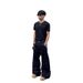 Retro Turquoise Relaxed Fit Jeans For Men - Vintage Washed Cotton Straight Leg Trousers With Classic Five-Pocket Design_viptrois.com